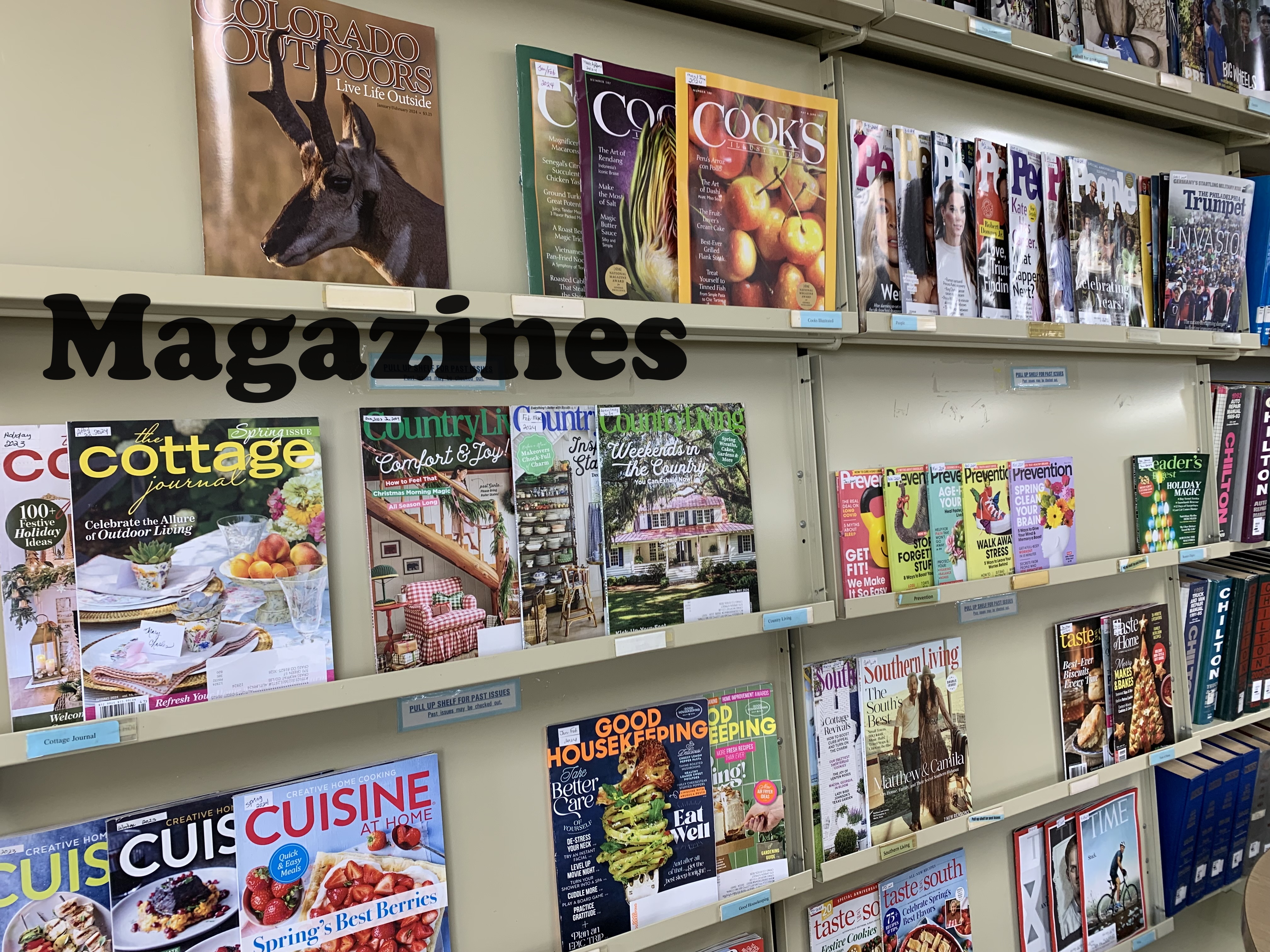 magazines available for checkout