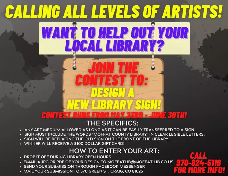 design an exterior sign for the library contest